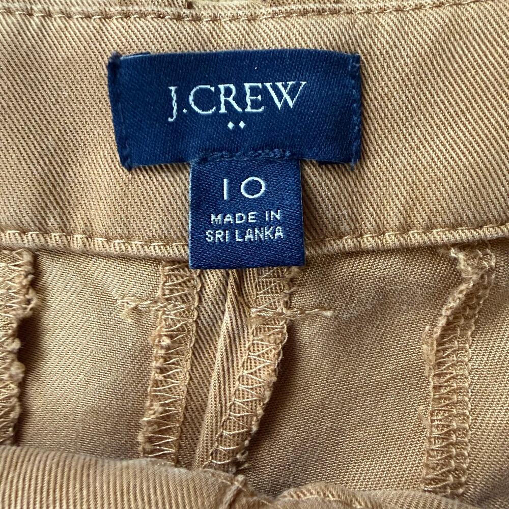 J.Crew Brown Tencel Straight Leg Trousers Pants Size 10 Career Classic Preppy - Picture 3 of 11